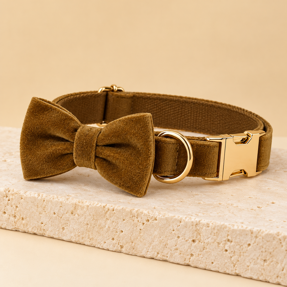 Collier pour chien avec noeud en velour