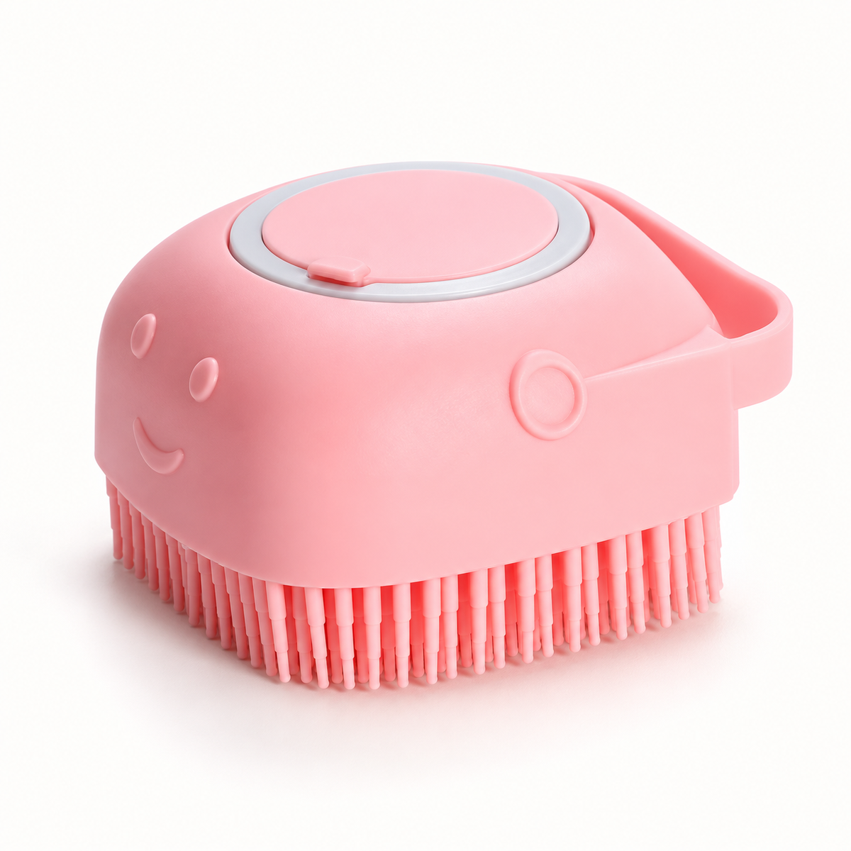 Brosse de bain pour chien avec réservoir à shampoing