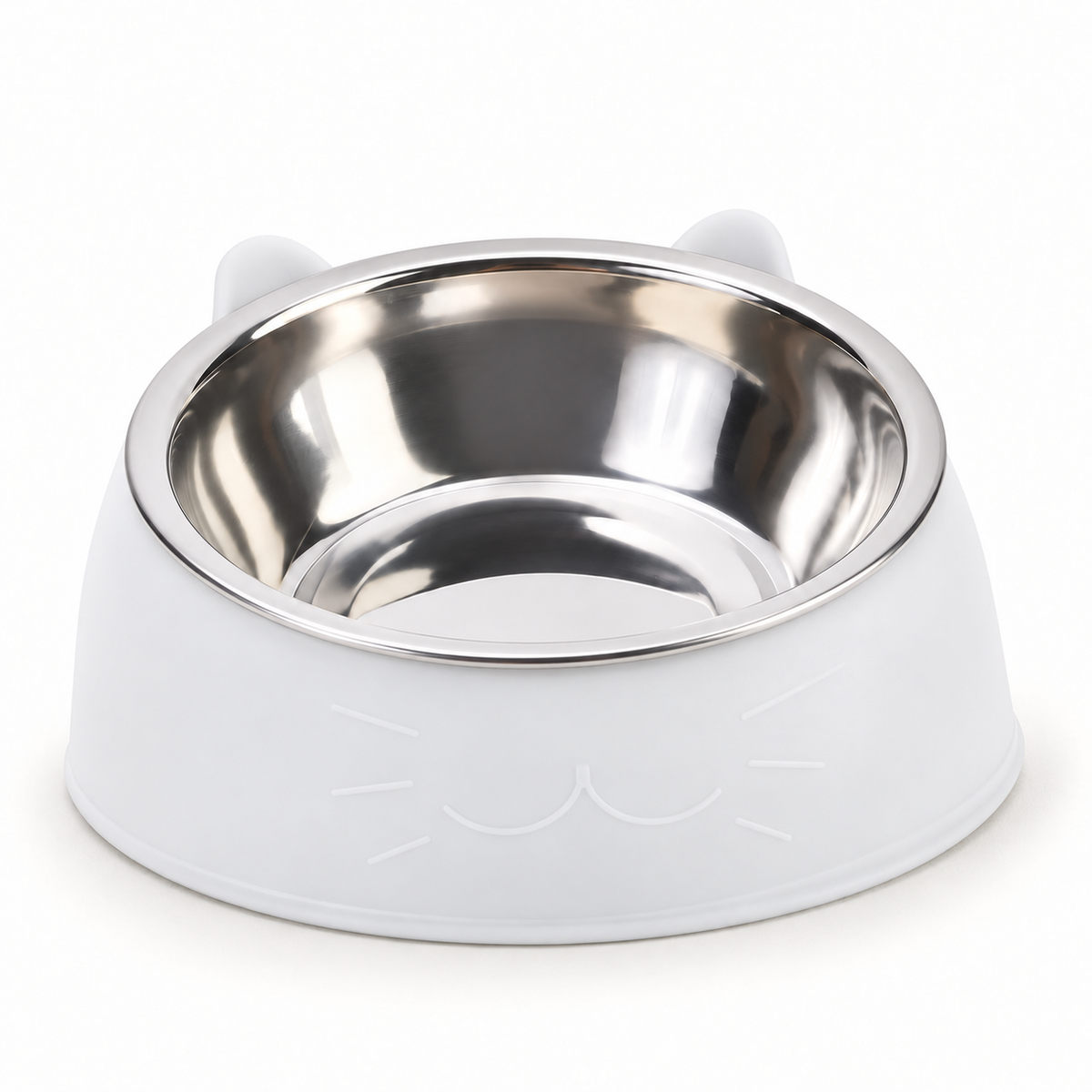 Gamelle inclinée pour chien avec bol en inox