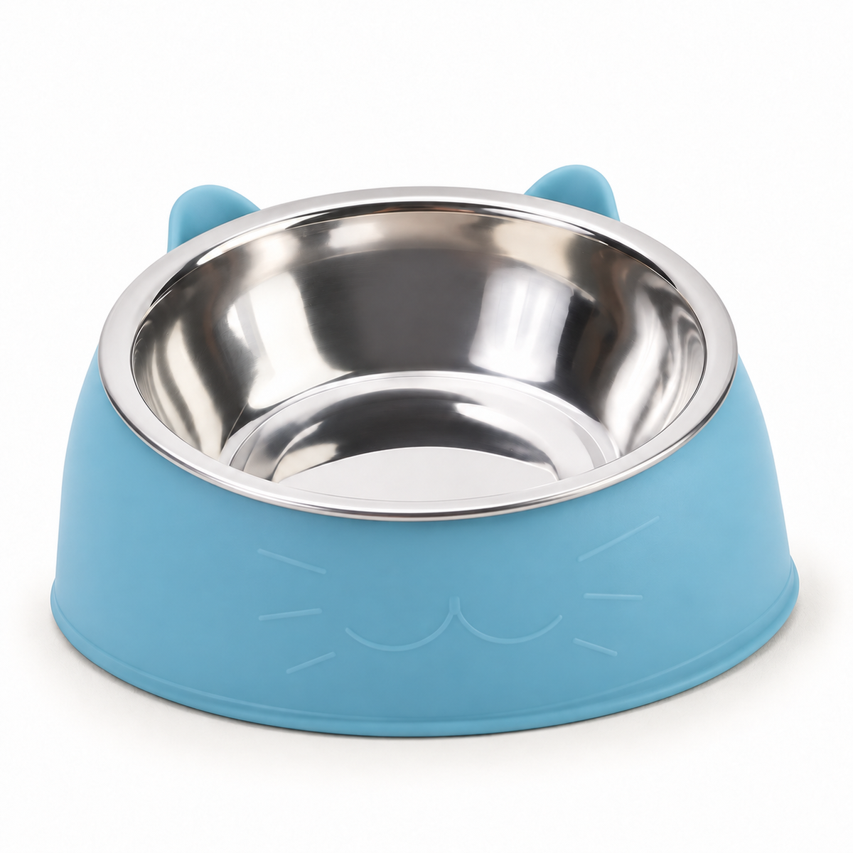 Gamelle inclinée pour chien avec bol en inox