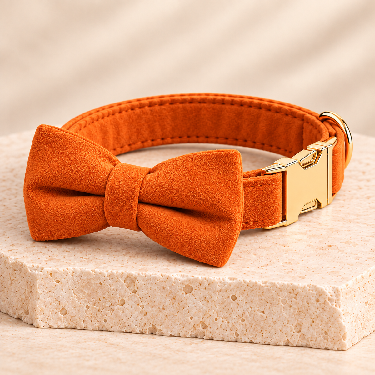 Collier pour chien avec noeud en velour