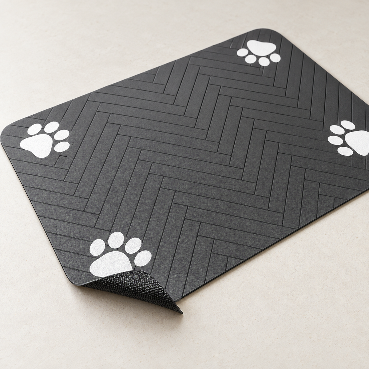 Tapis de gamelle absorbant pour chien et chat