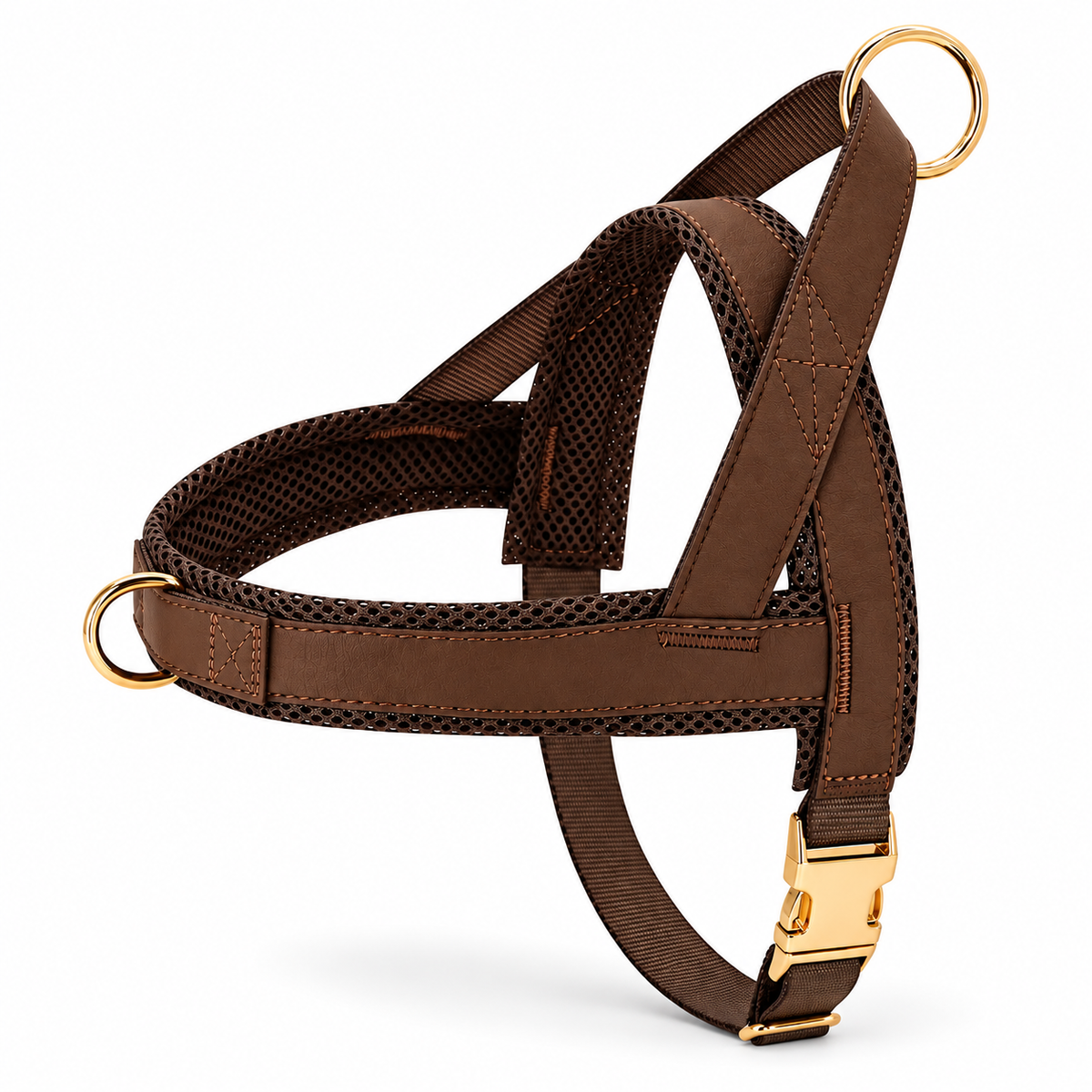 Harnais réglable pour chien en simili cuir et nylon